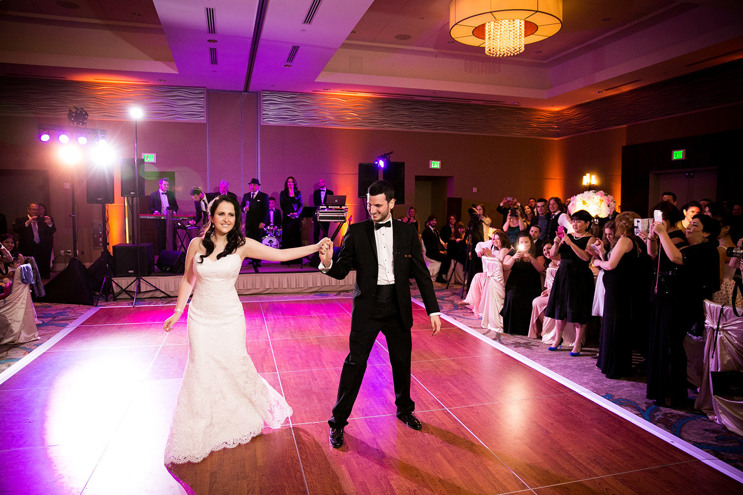 Hilton Carlsbad wedding photos beautiful reception light