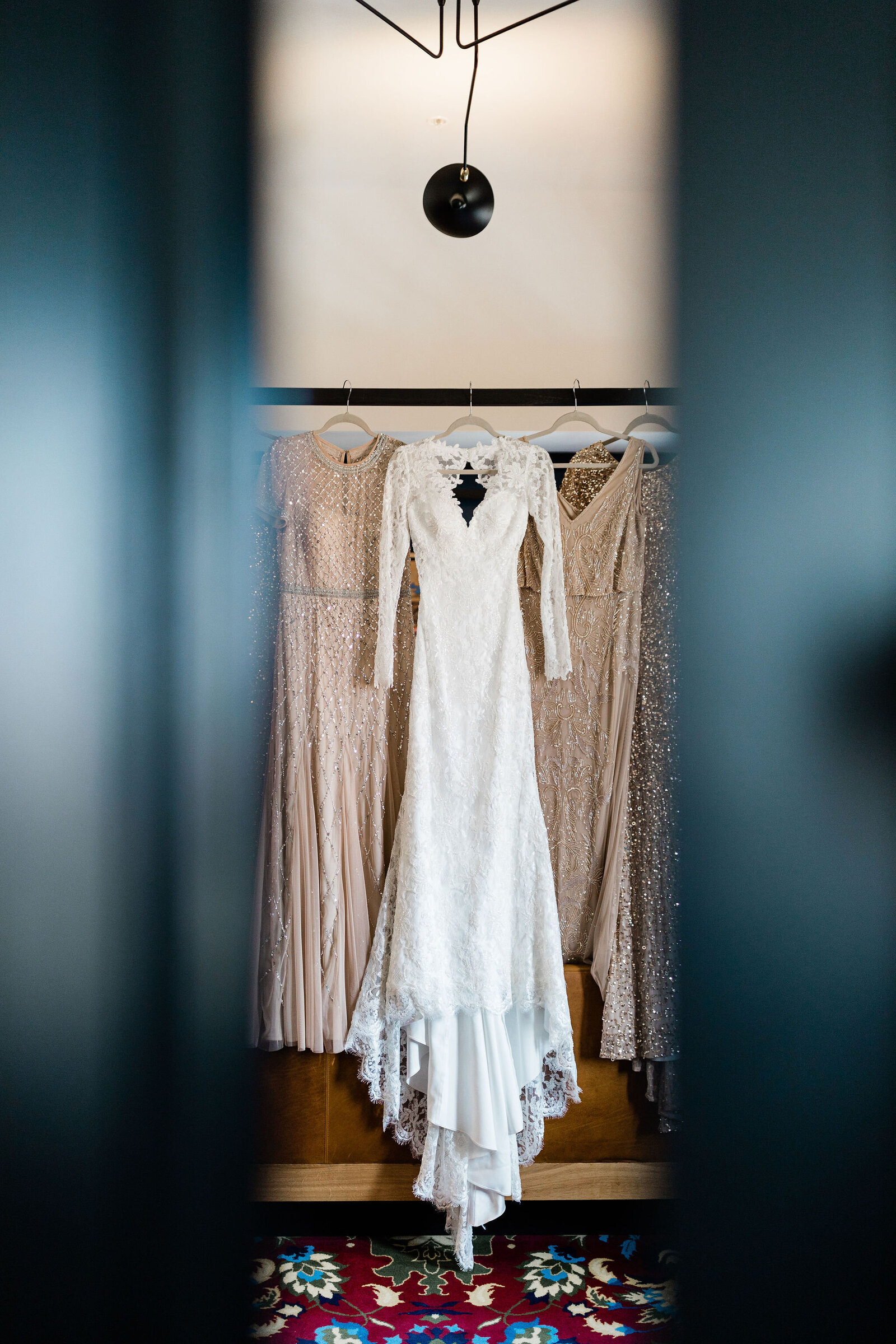Elegant Wedding Dress | The Peabody Library Baltimore MD | The Axtells Photo and Film