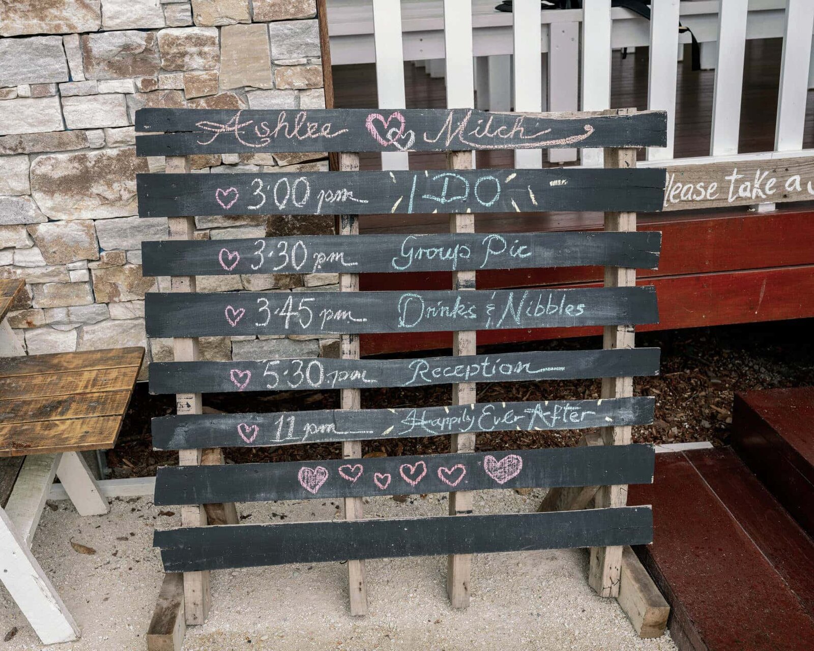 Austinvilla Estate wedding ceremony signs