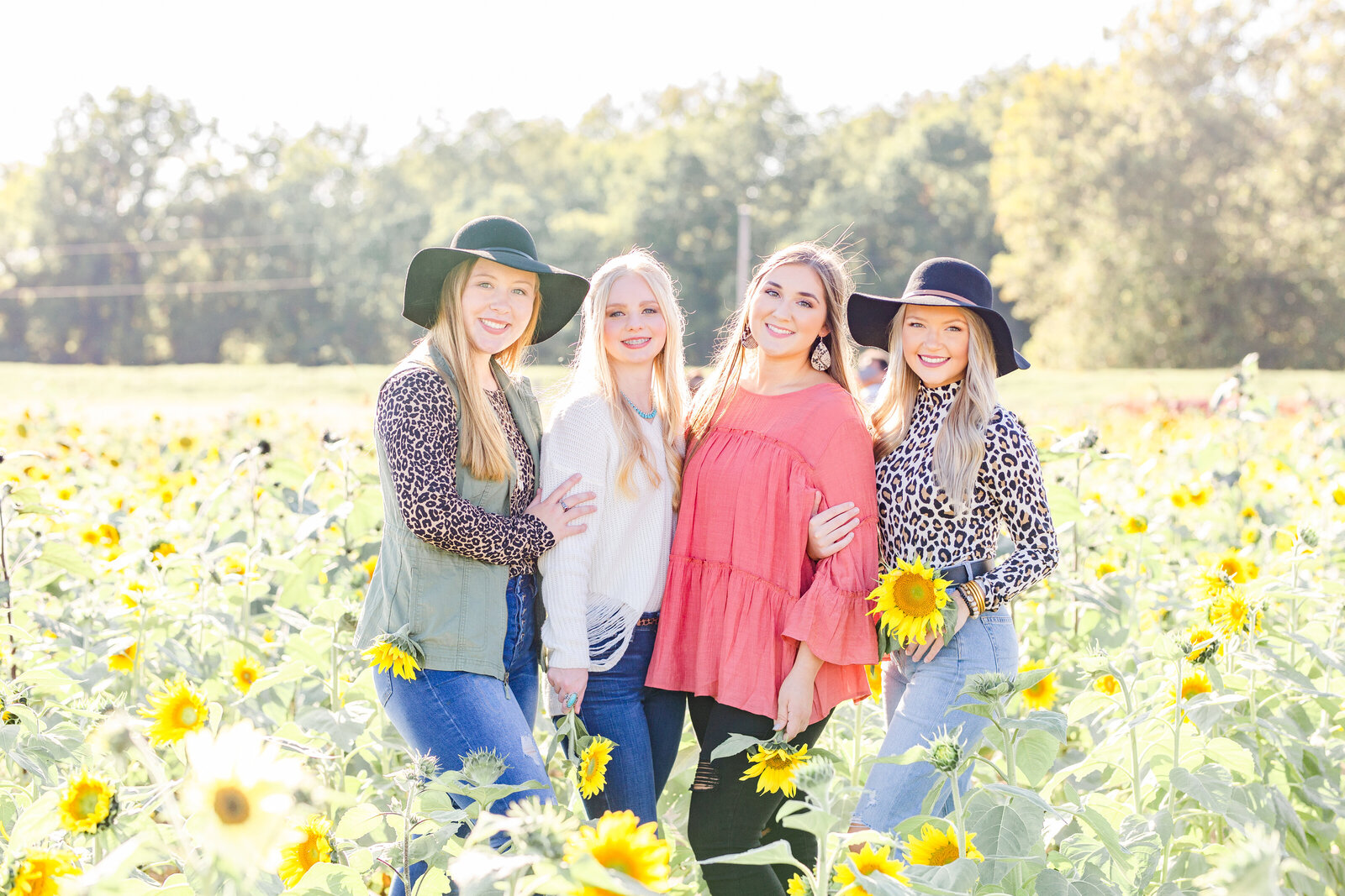 Arkansas Senior Spokesmodels in a Sunflower Field
