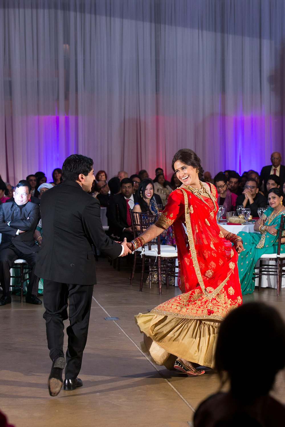 The first dance for a newlywed Indian couple