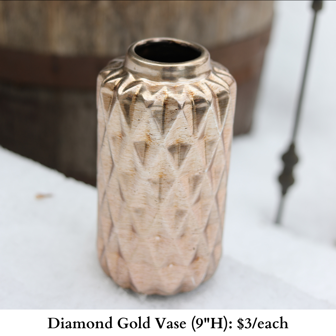 Diamond Gold Vase-506