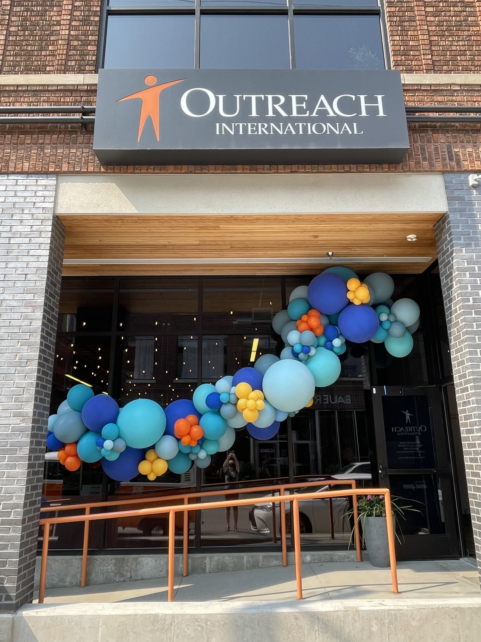 Outreach exterior with balloons