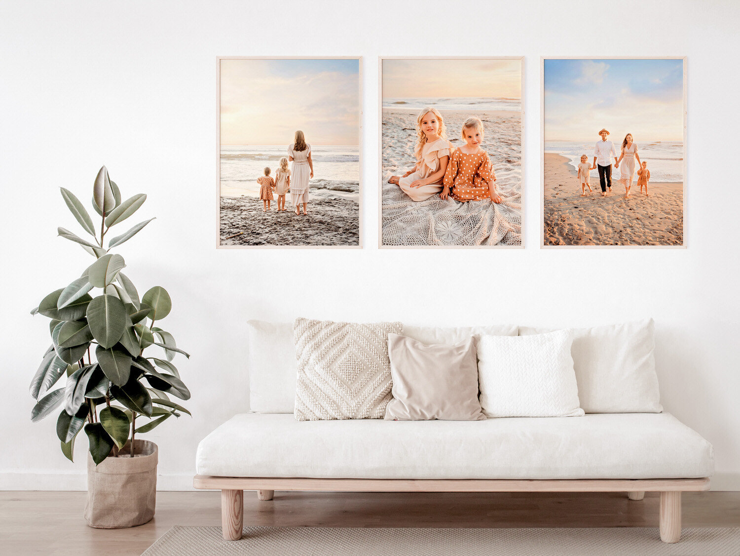 wall gallery for a san diego family photo session
