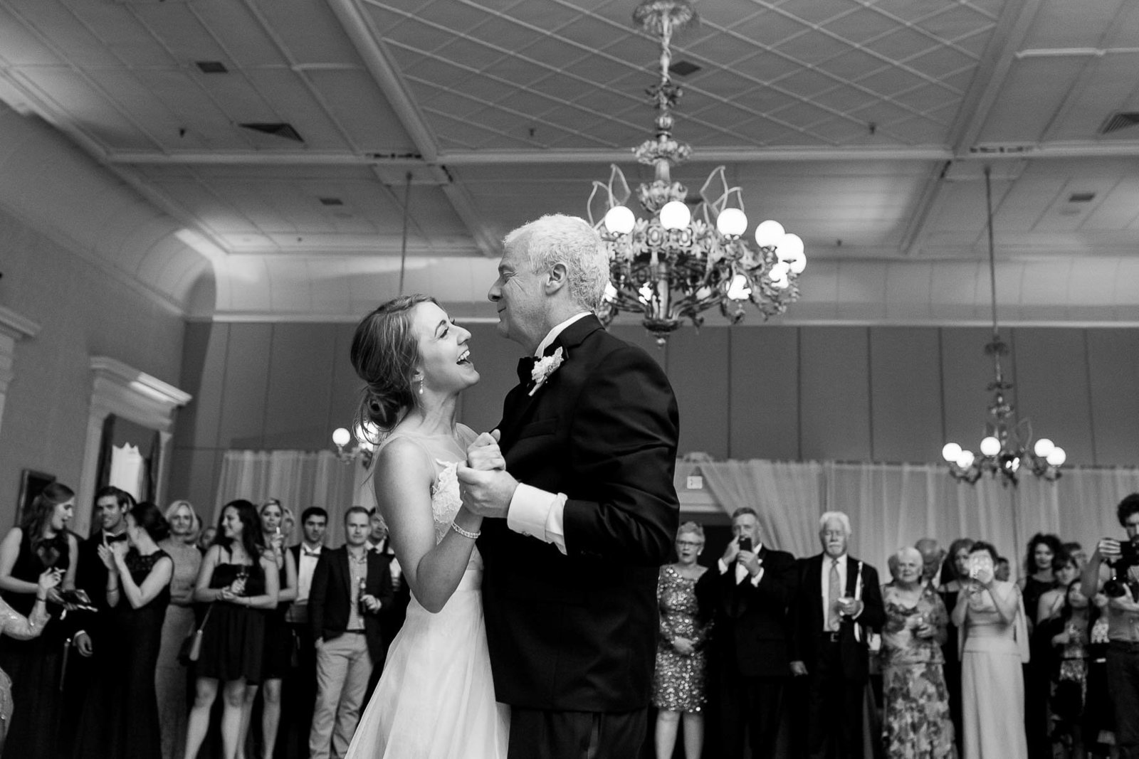 Bride and father dance, Hibernian Hall, Charleston, South Carolina