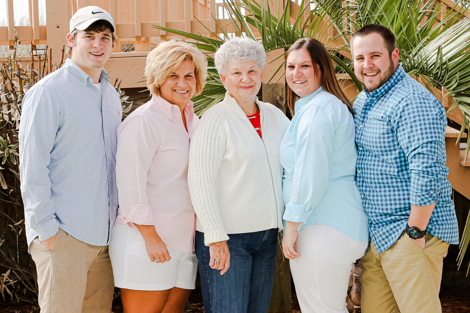 Annual family photos for three generations with Ron Schroll Photography at Ocean Isle Beach, NC