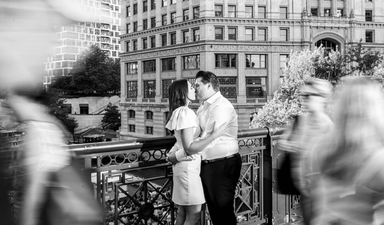 Downtown-Chicago-Motion-Blur-Engagement