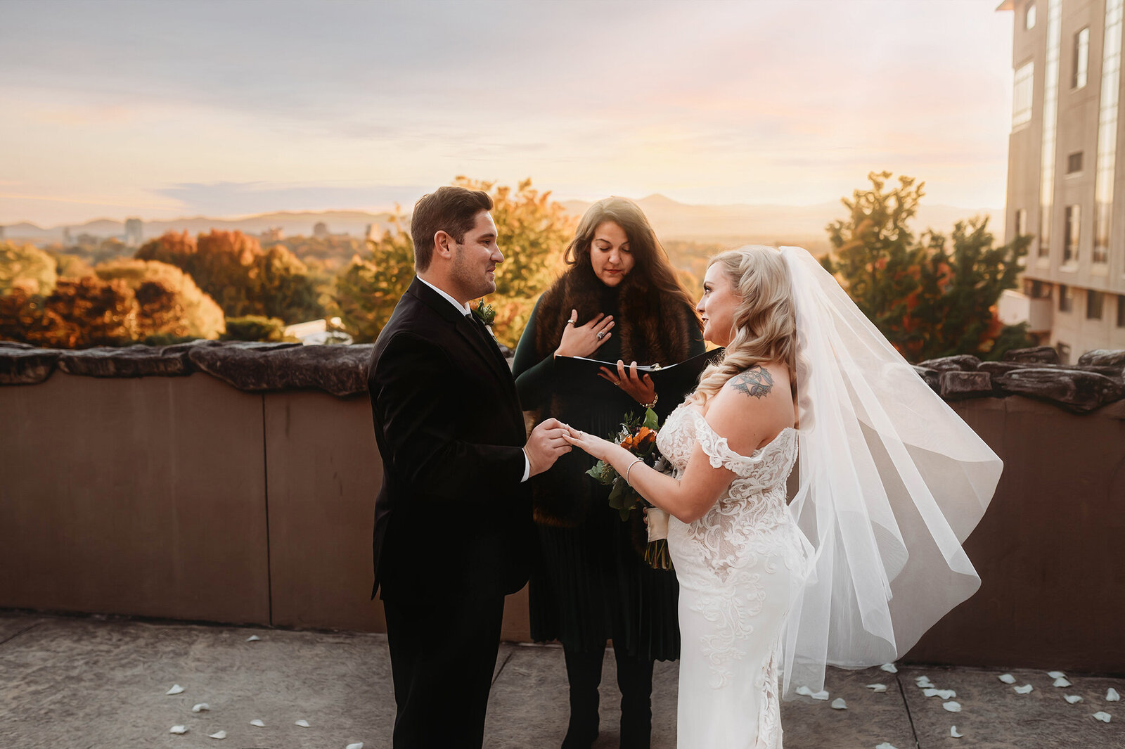 Elopement Ceremony at Grove Park Inn in Asheville, NC.