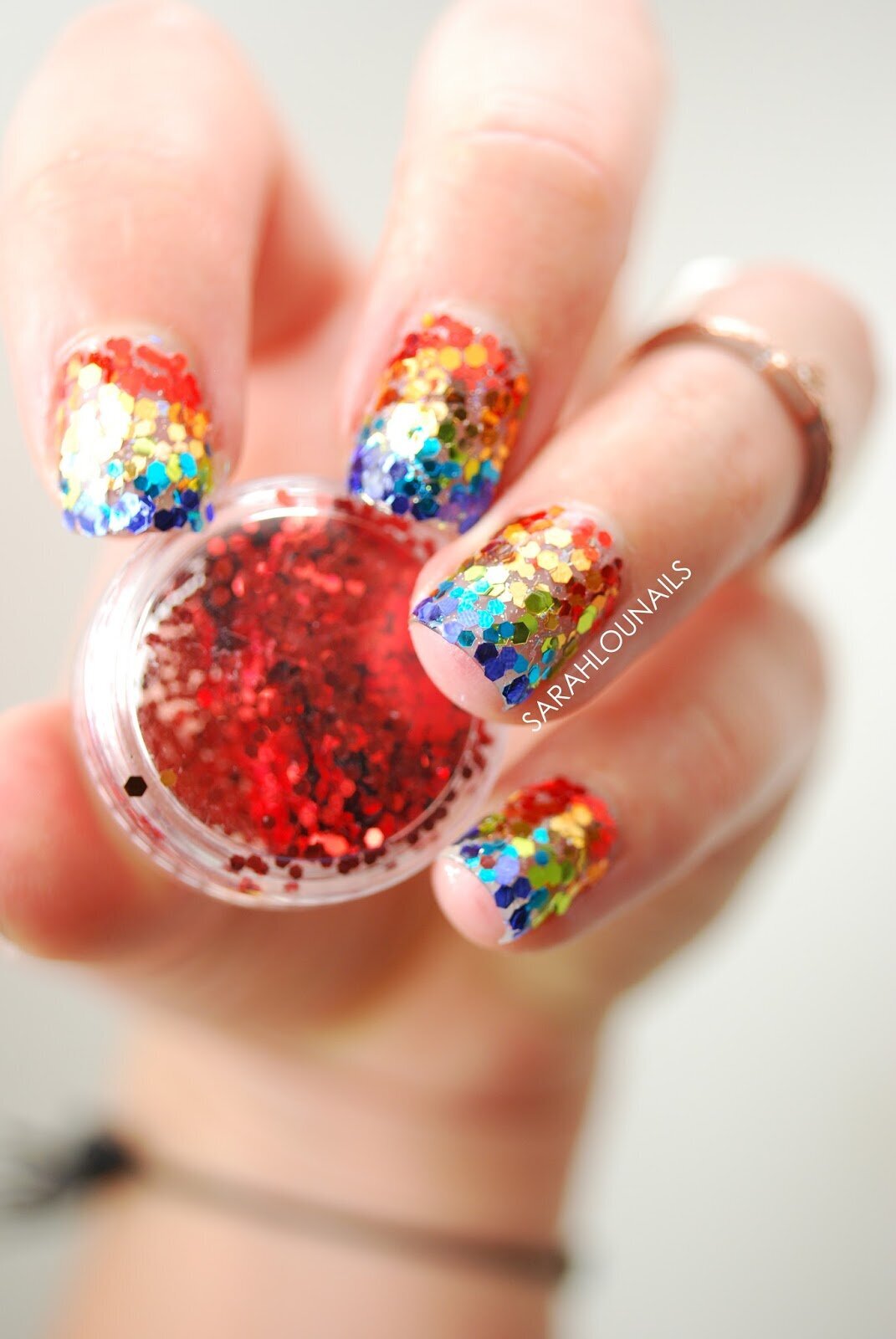 Rainbow Glitter Nails 2 copy