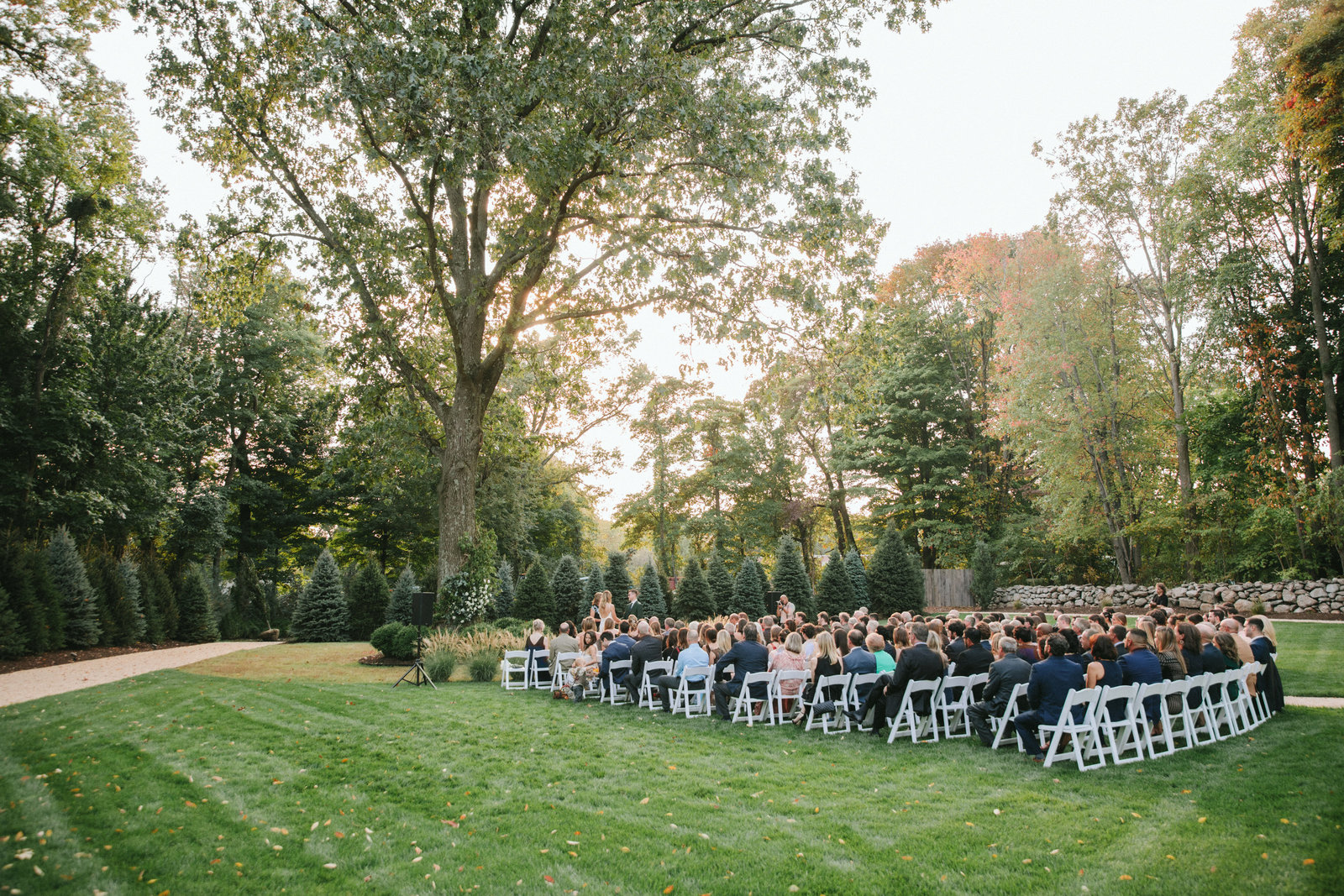 Outdoor Ceremony_Home Tented Wedding_Boho Wedding_Darien_Connecticut_1