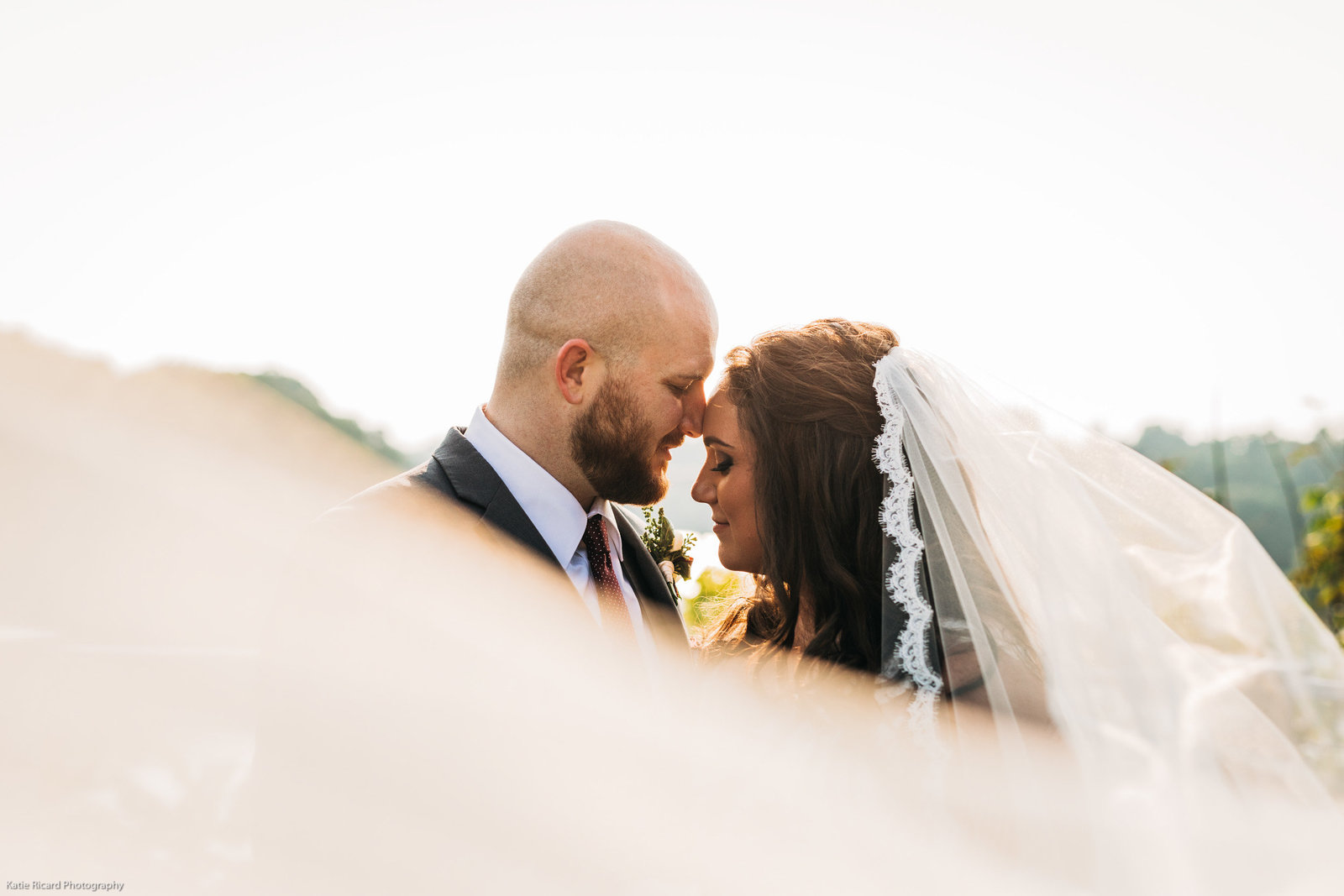 Bride and groom portrait in Wisconsin