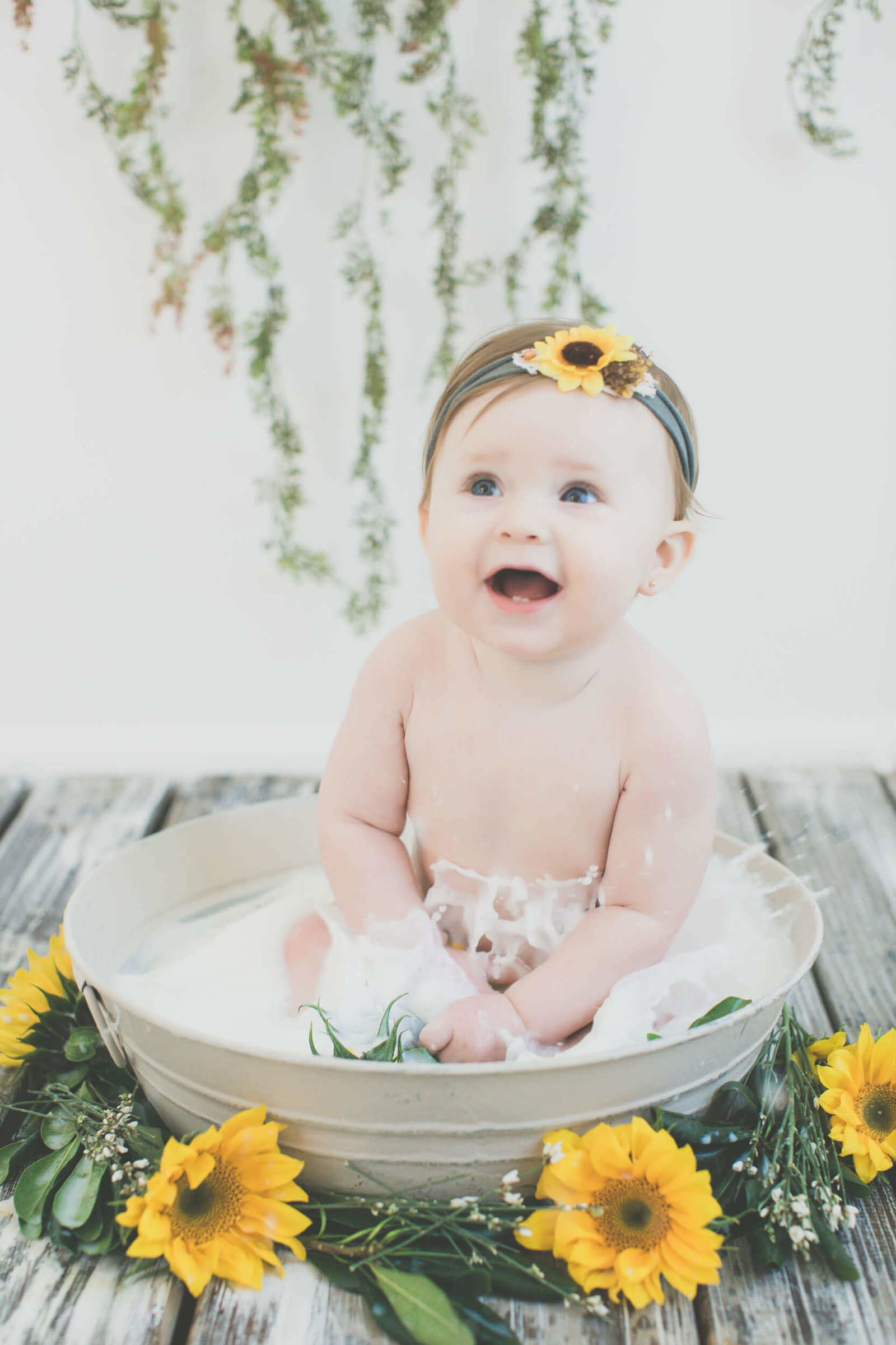 baby milk bath photo session gilbert