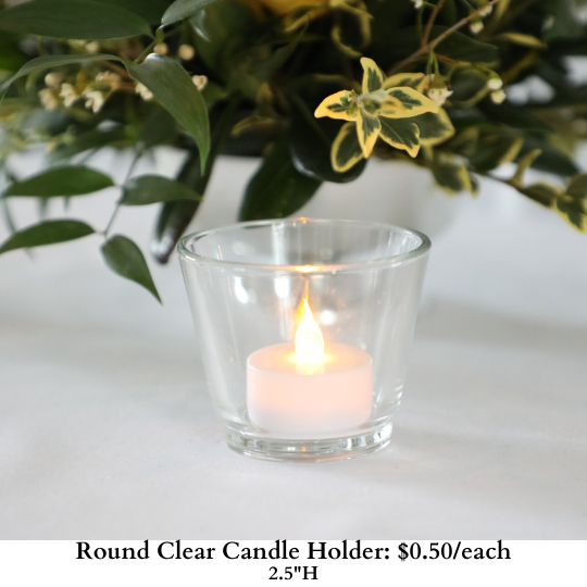 Round Clear Candle Holder-296