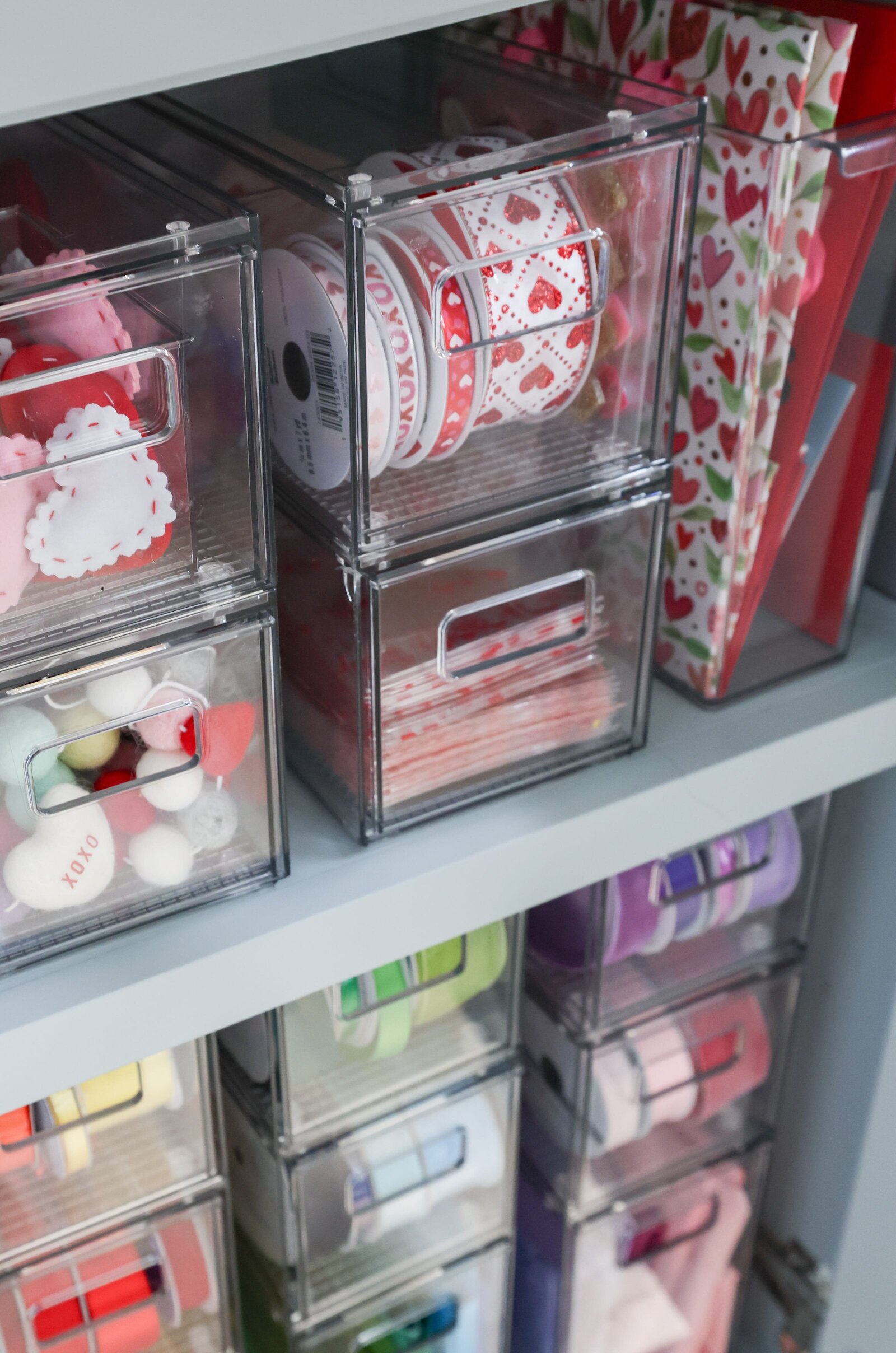 vision and hammer organizing drawer with ribbons and wrapping products