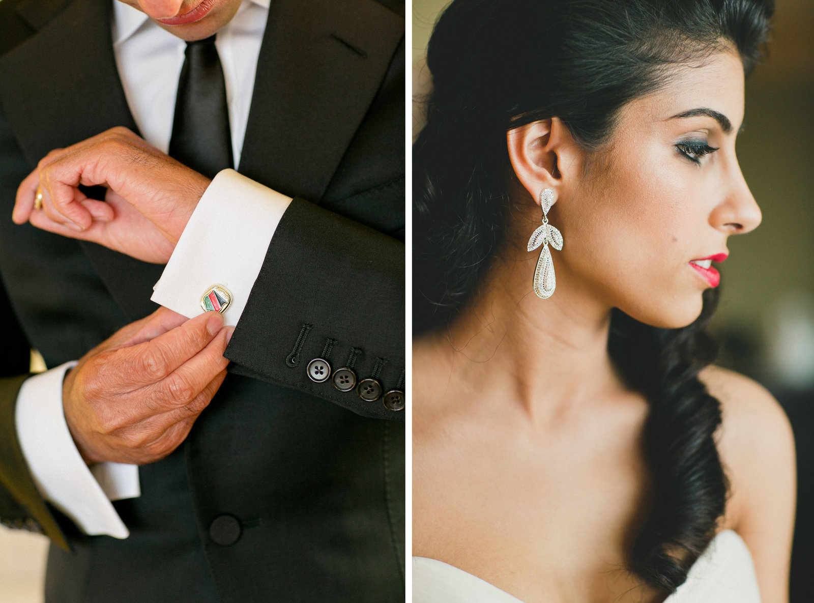 Wedding Earrings and cufflinks