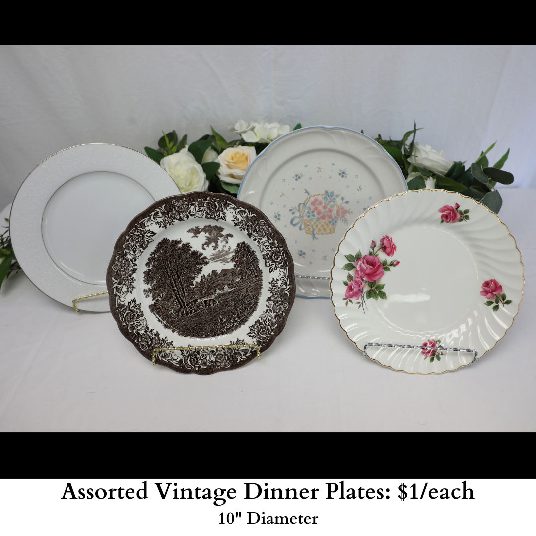 Assorted Vintage Dinner Plates-407