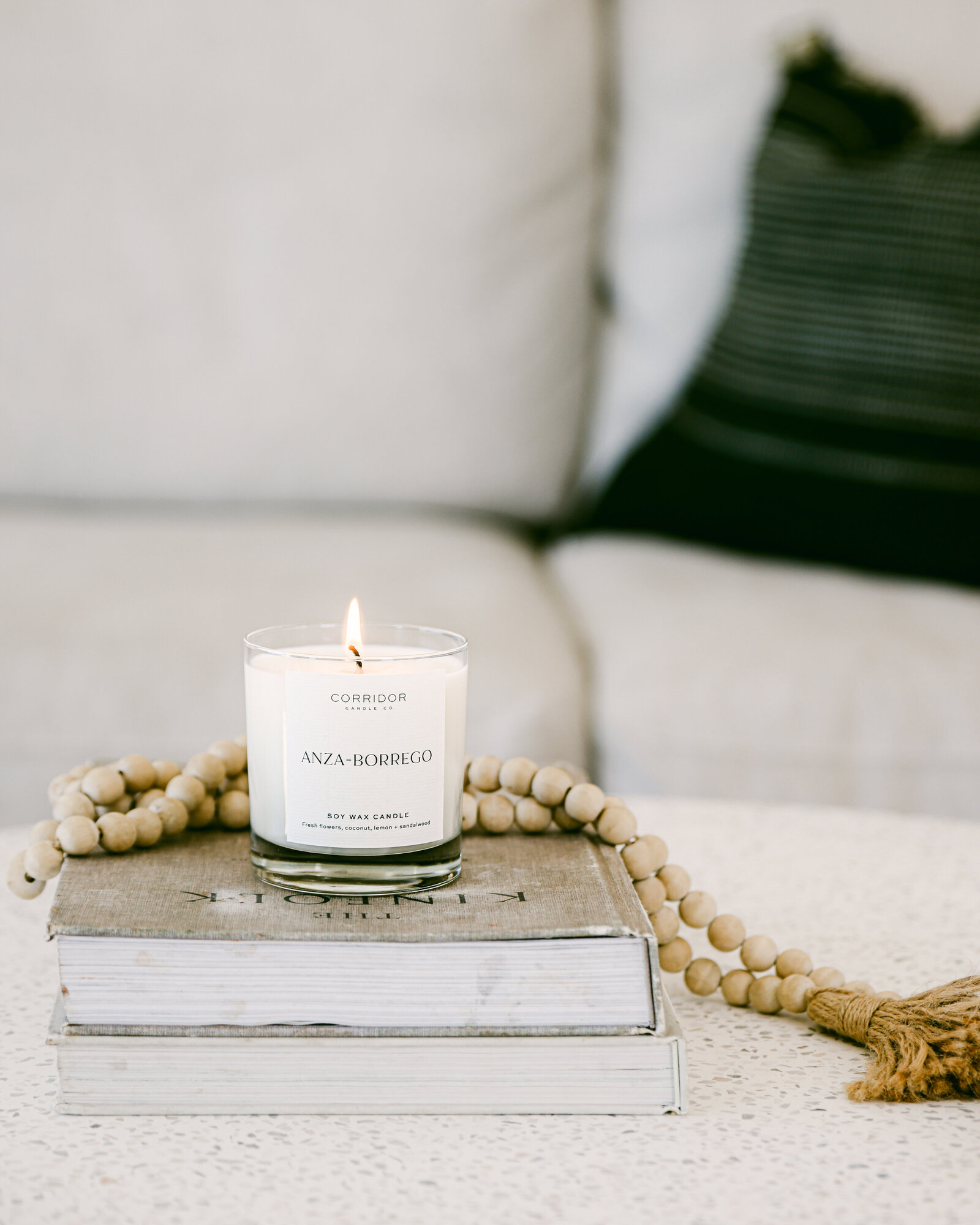 lifestyle candle photography for luxurious candles