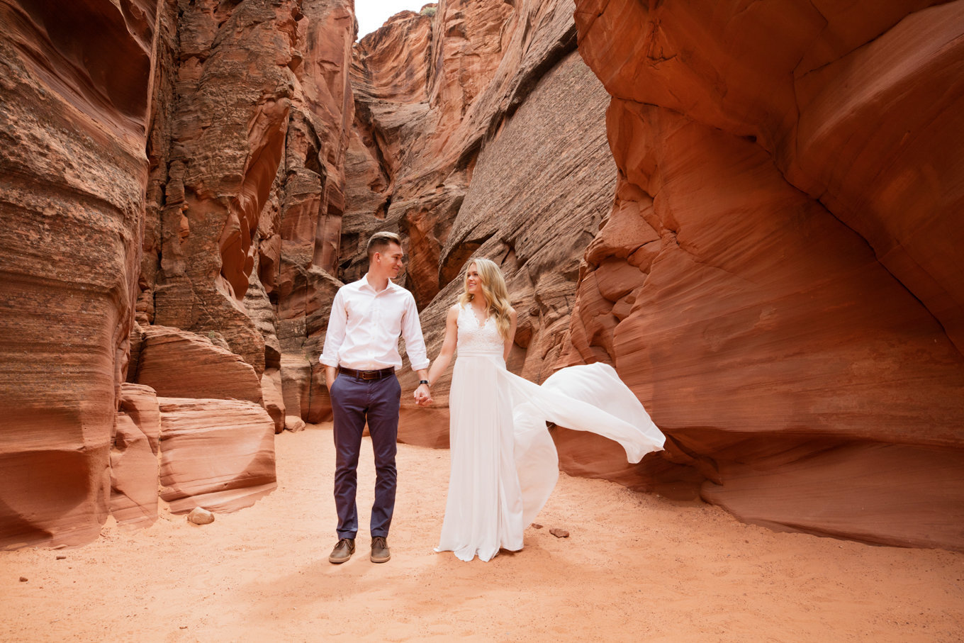 Arizona wedding portraits couple outdoors