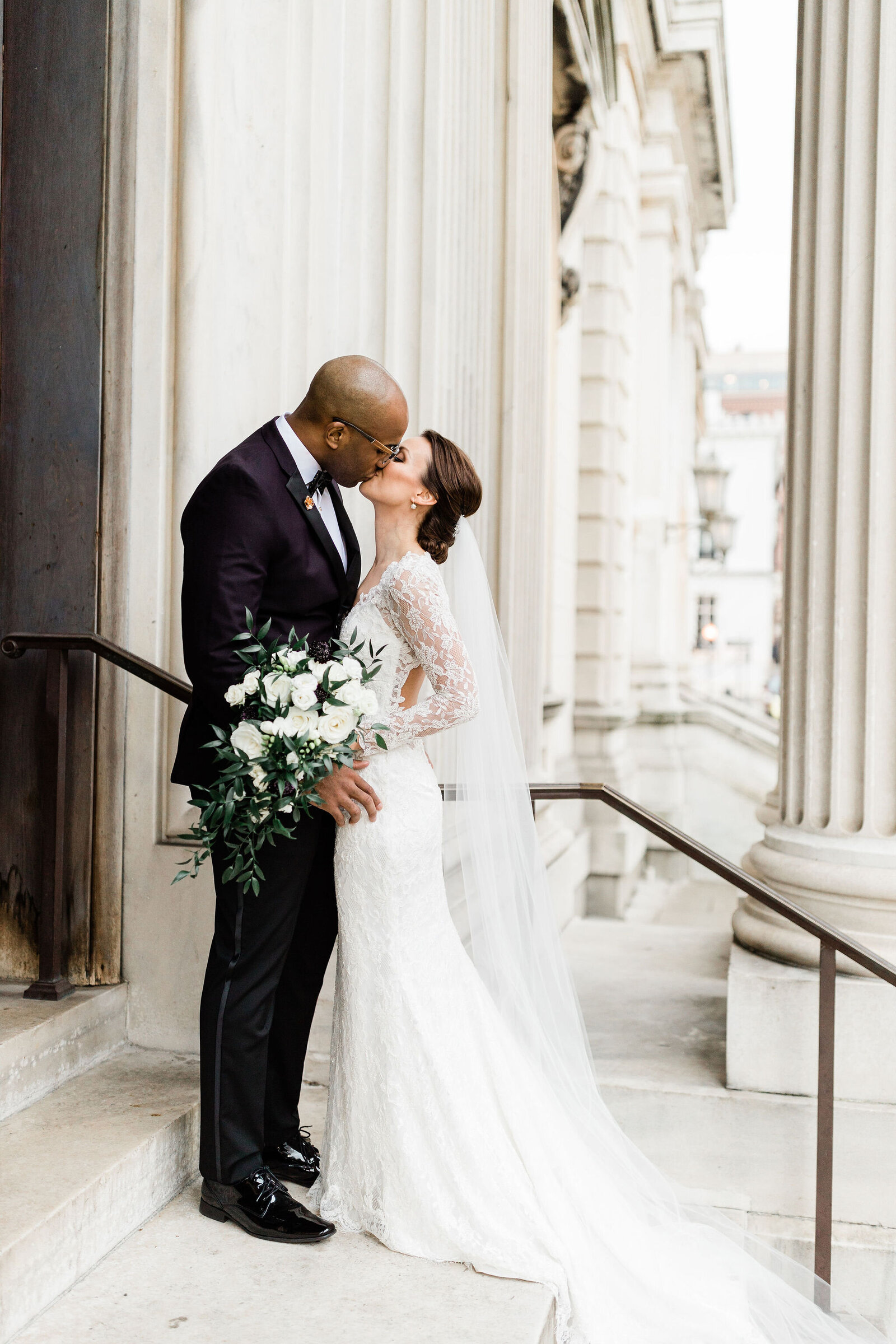 Incredible wedding Day Photos | The Peabody Library Baltimore MD | The Axtells Photo and Film