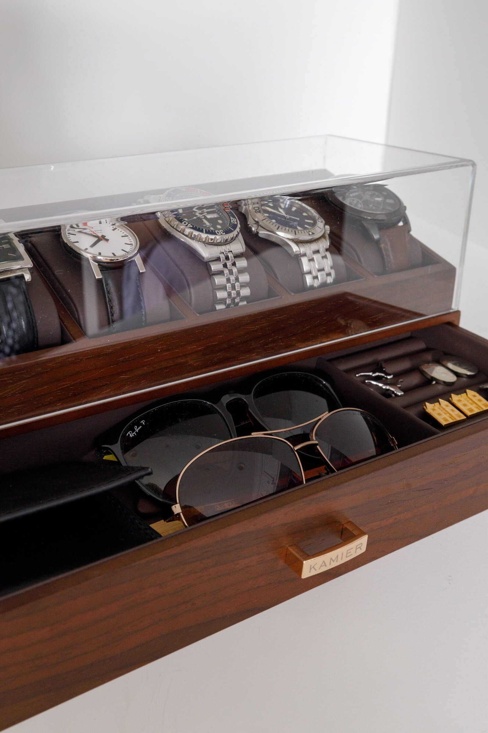 vision and hammer mens closet sunglasses and watches