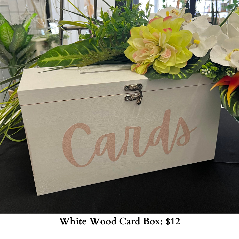 White Wood Card Box-439