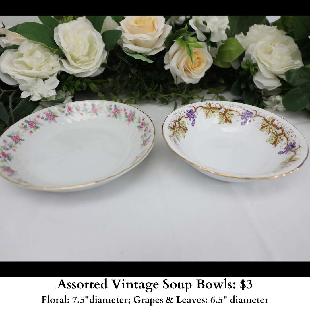 Assorted Vintage Soup Bowls-609