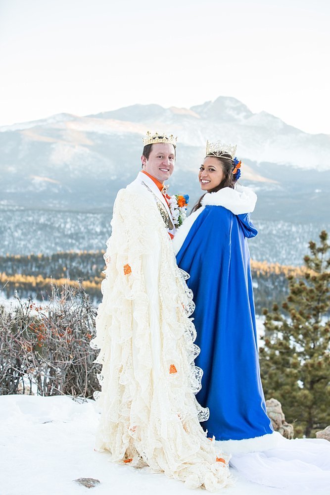 Colorado winter wedding at 3m Curve in Rocky Mountain National Park