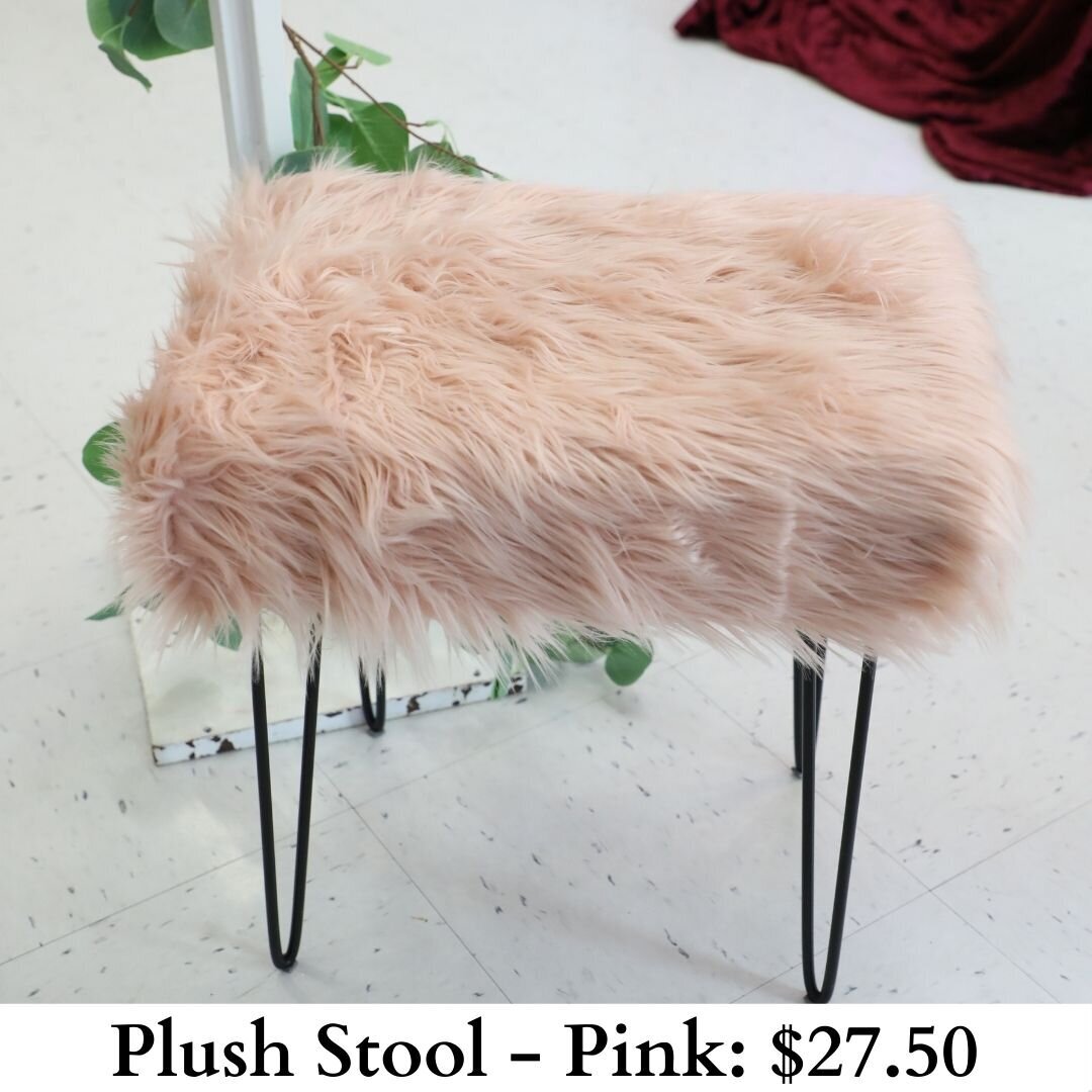 Plush Stool-Pink-316