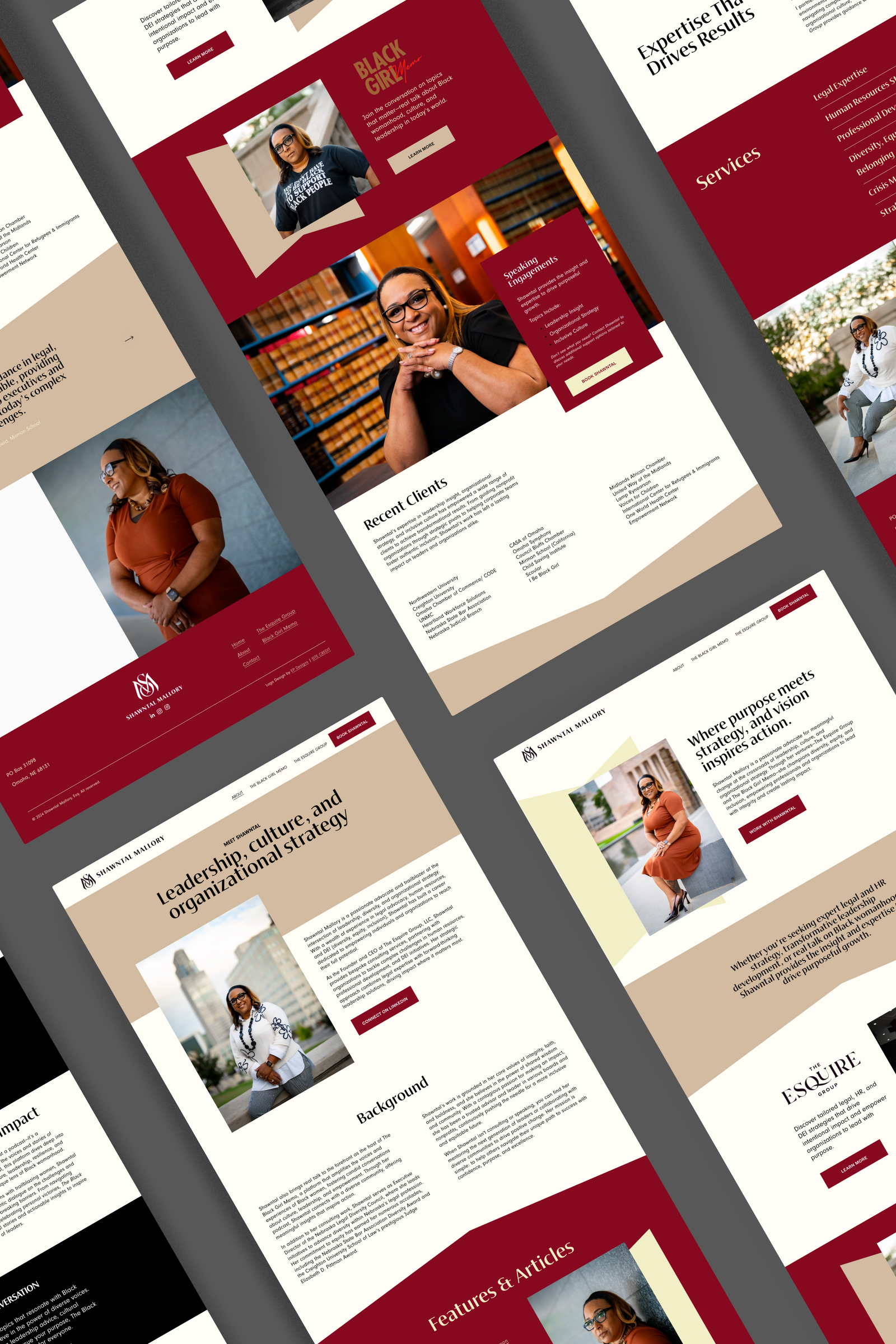 squarespace attorney website layout