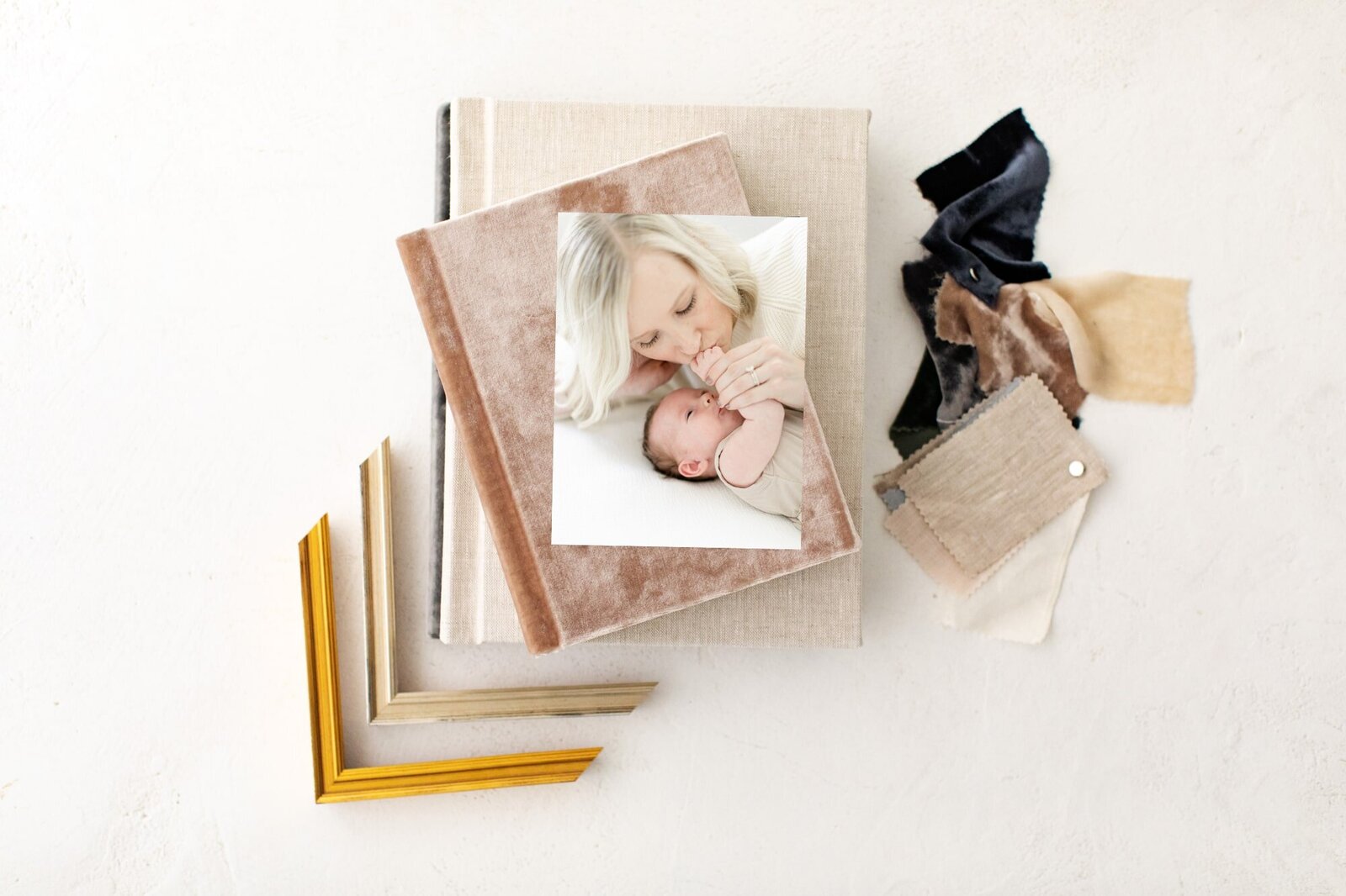 luxury artwork samples by Orlando newborn photographer