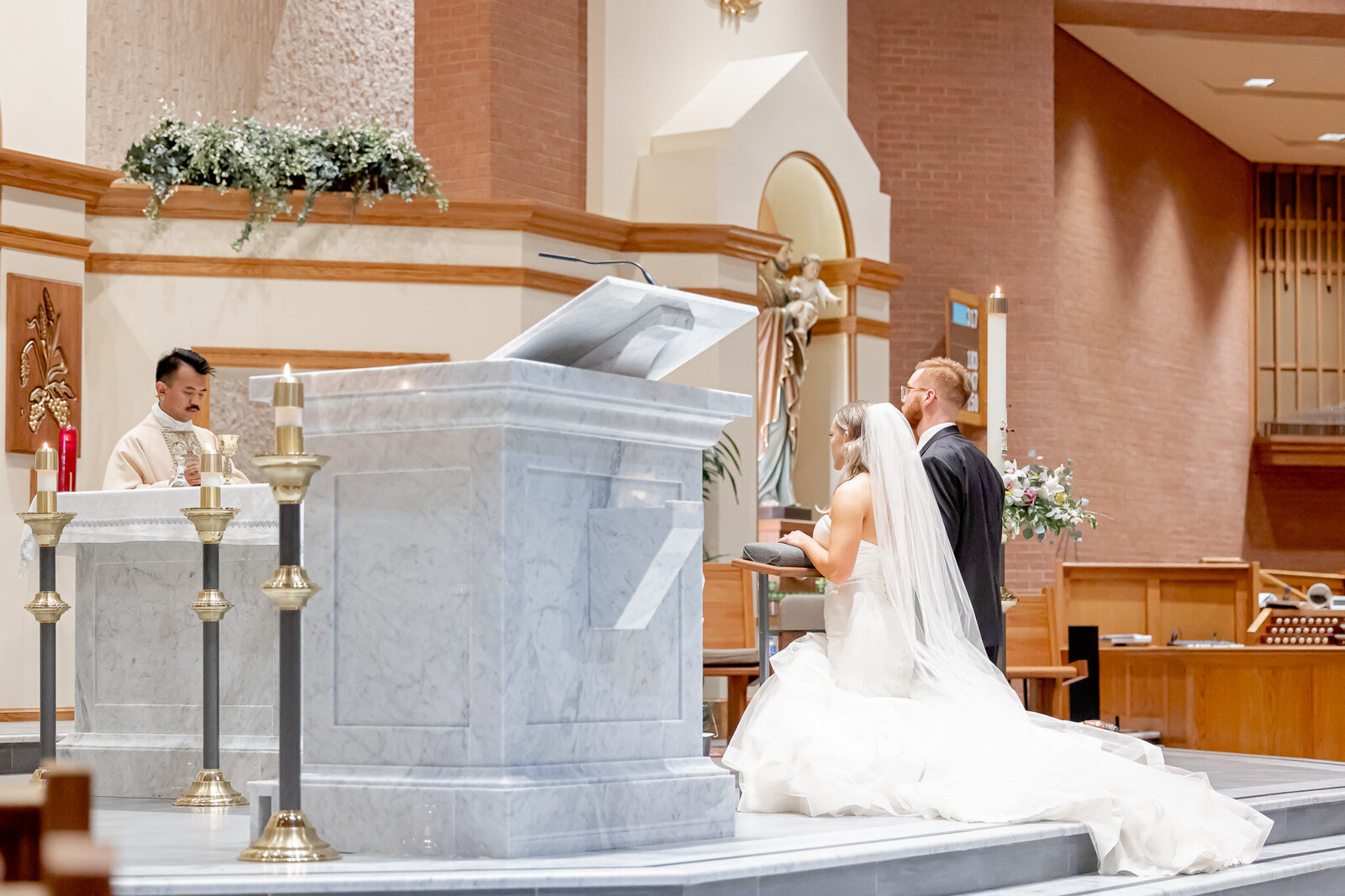 Catholic Wedding Ceremony at St Marys Catholic Church in Tulsa Oklahoma