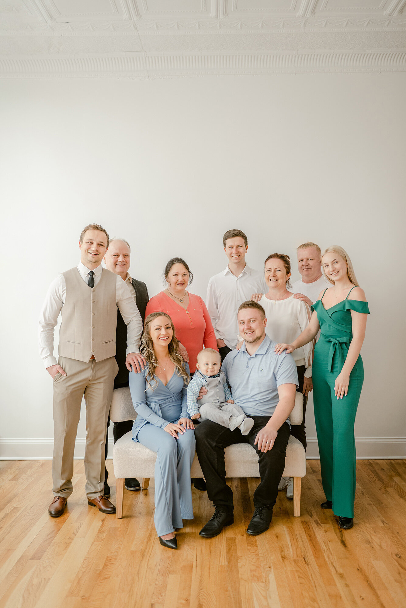 Studio extended family portraits in Chicago