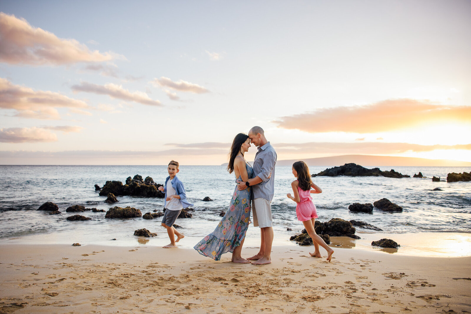 family having fun on their Maui vacation
