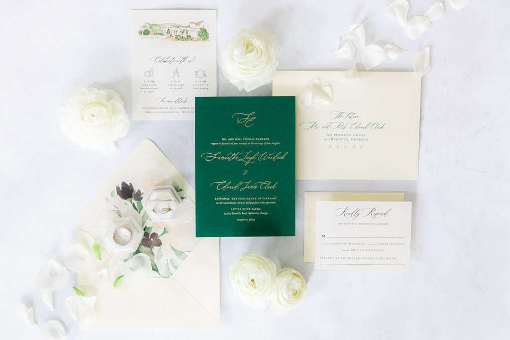 best ohio wedding photographers-luxury wedding flatlay-magnolia hill farm-erika rene photography