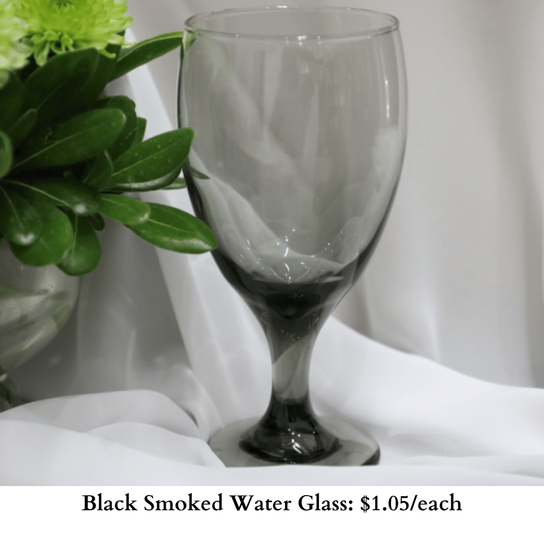 Black Smoked Water Glass-698