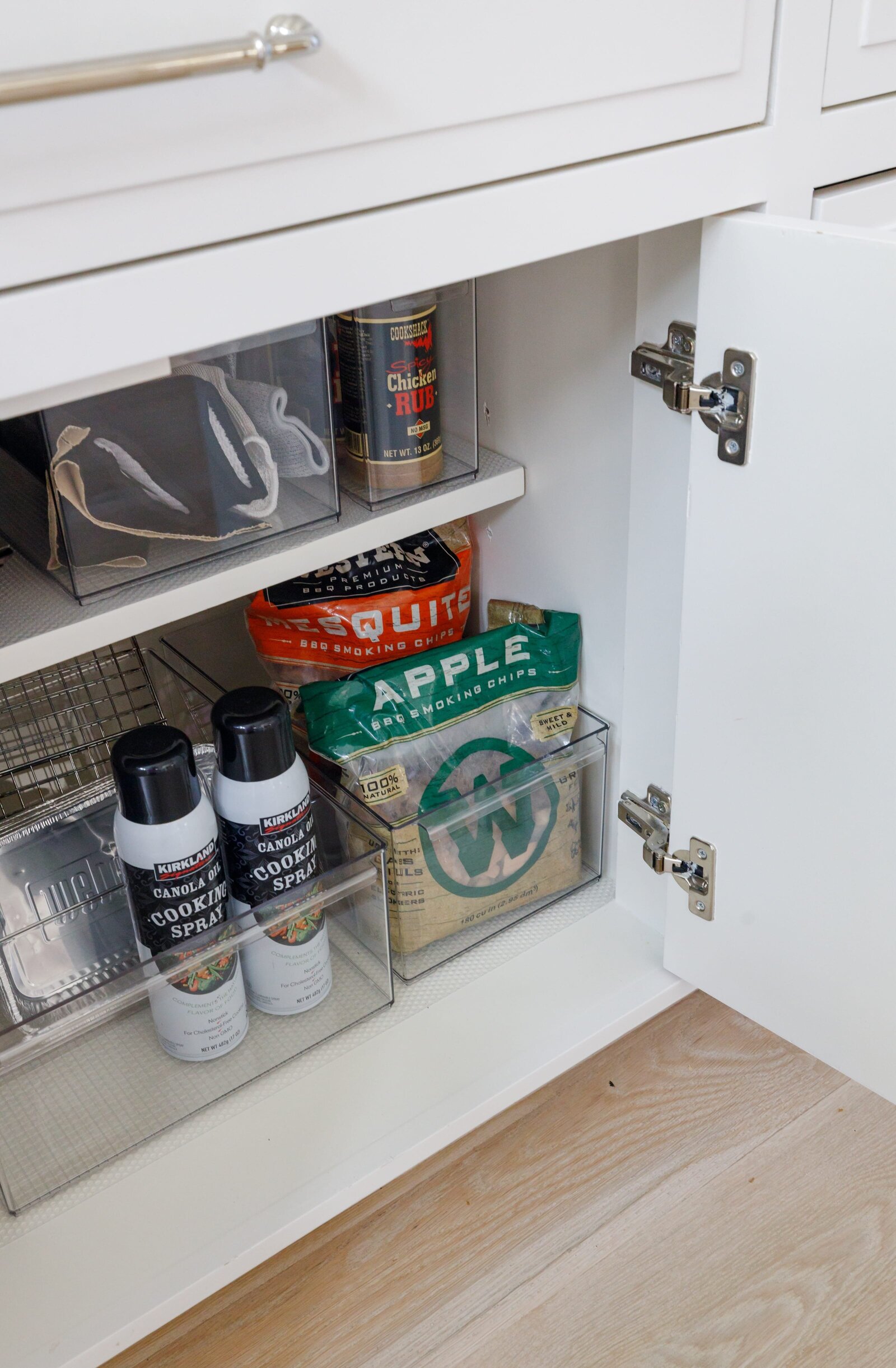 vision and hammer organizing cabinet with grilling tools