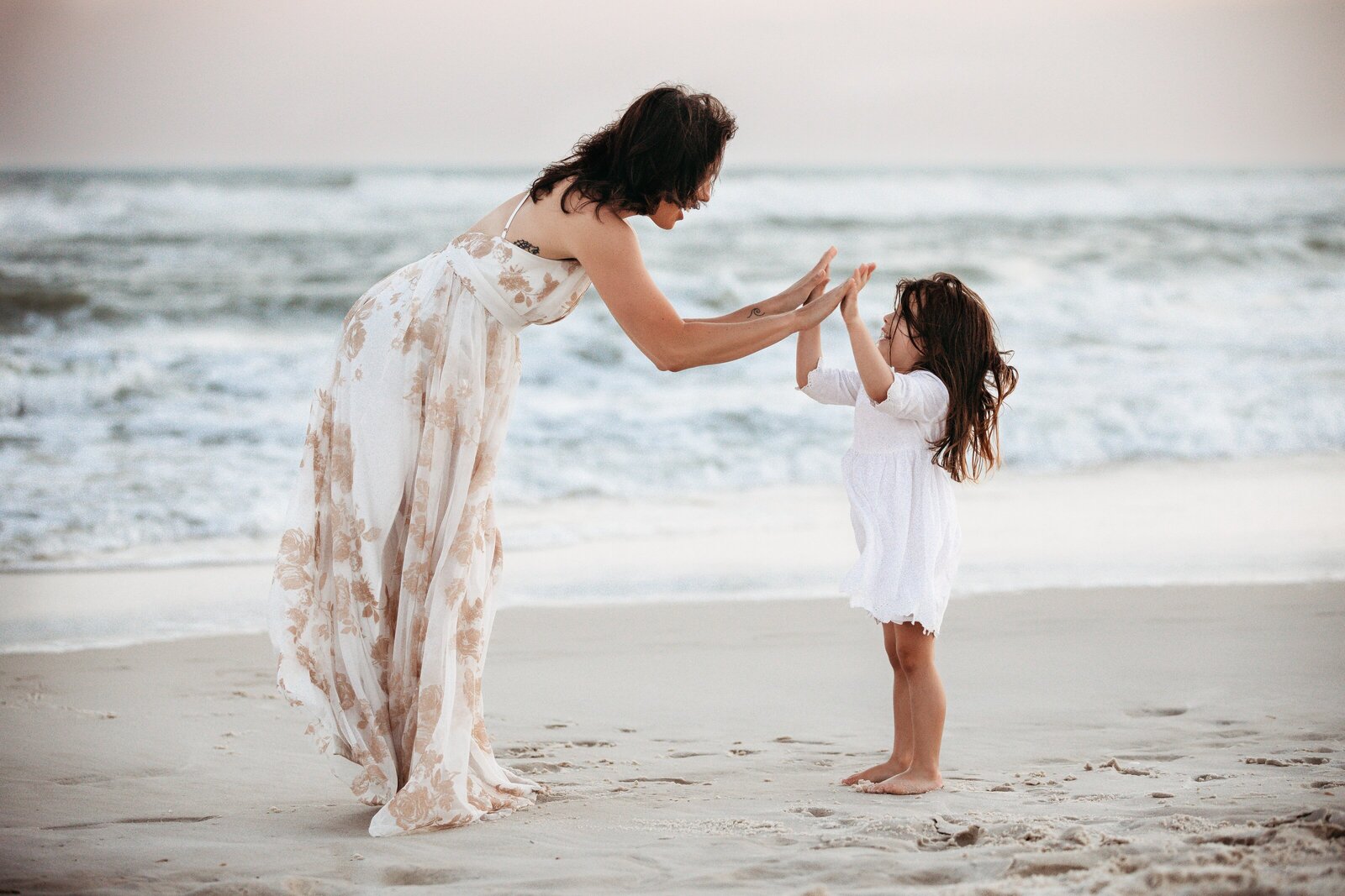 Pensacola  Family Photography session with mother and daughter on  Pensacola Beach, Florida