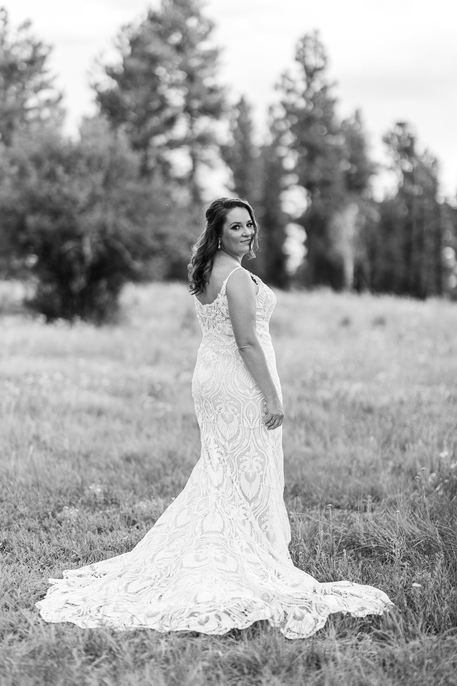field photo of bride
