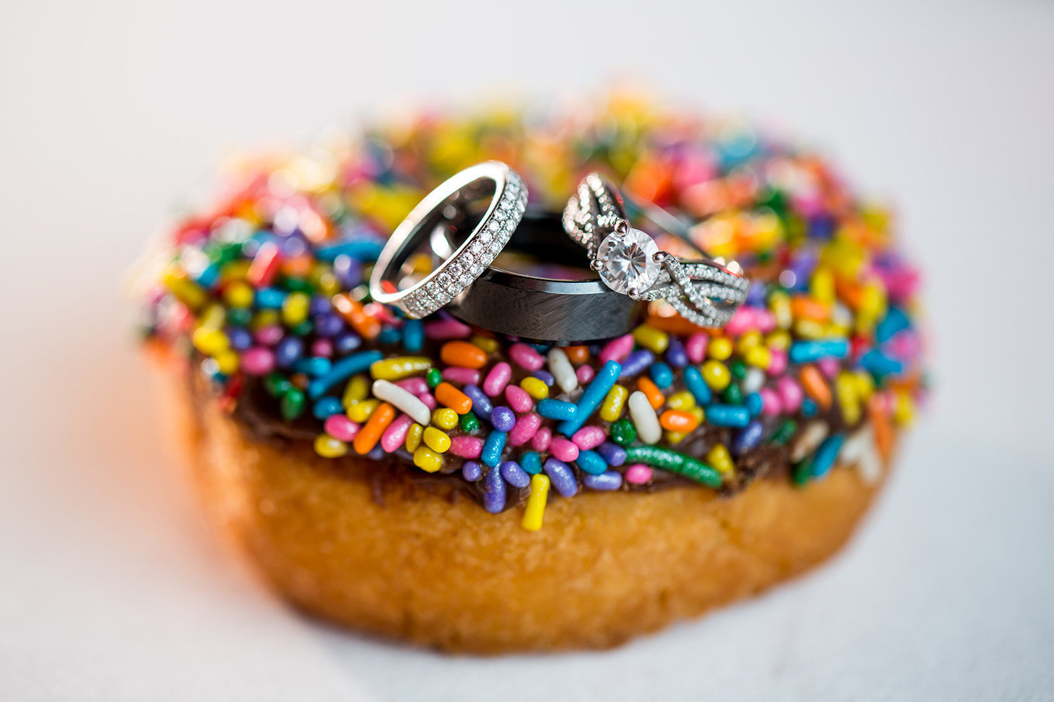 rings on a sprinkle donut