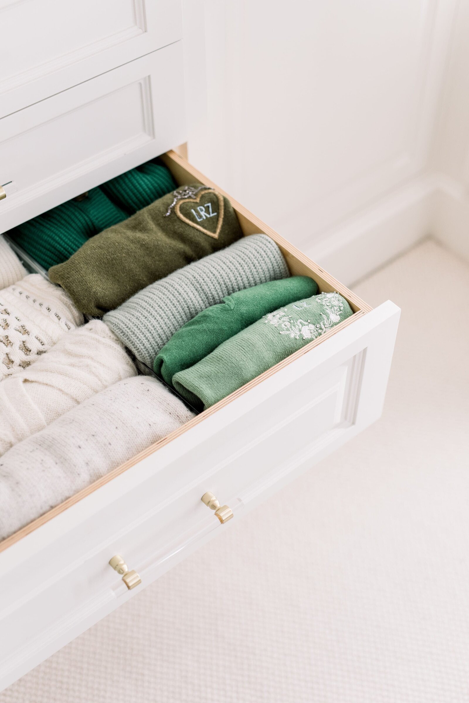 vision and hammer womens closet drawer with folded sweaters
