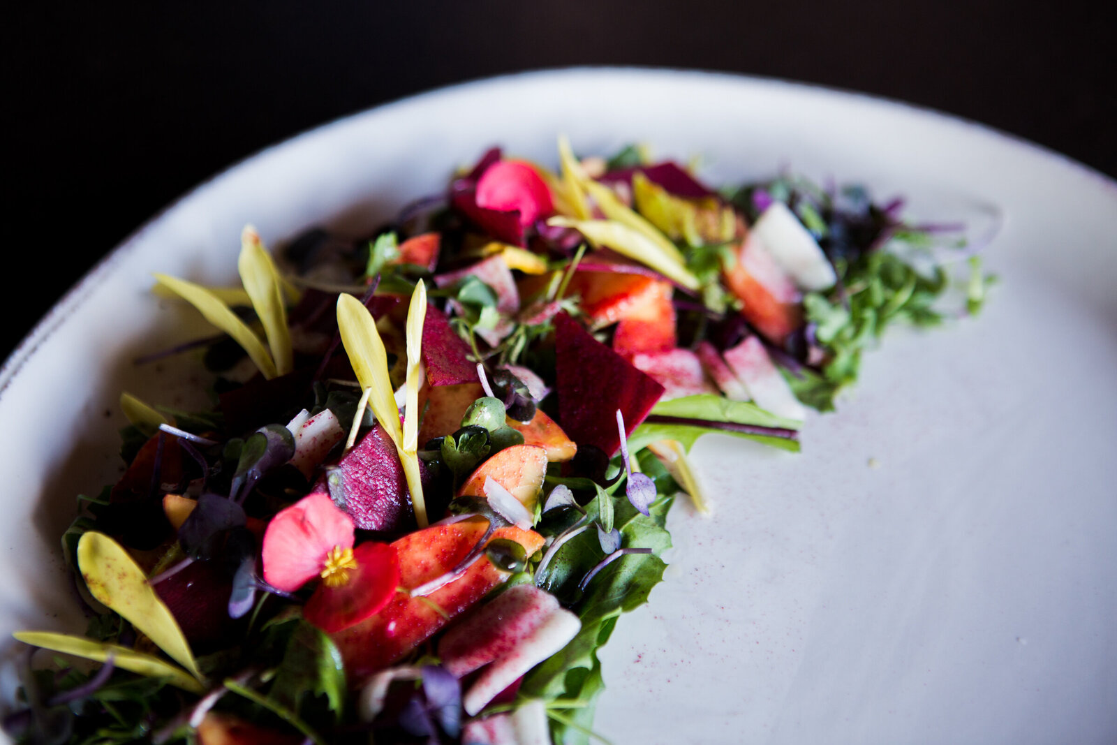 Colorful salad with beets at the Grand Hotel