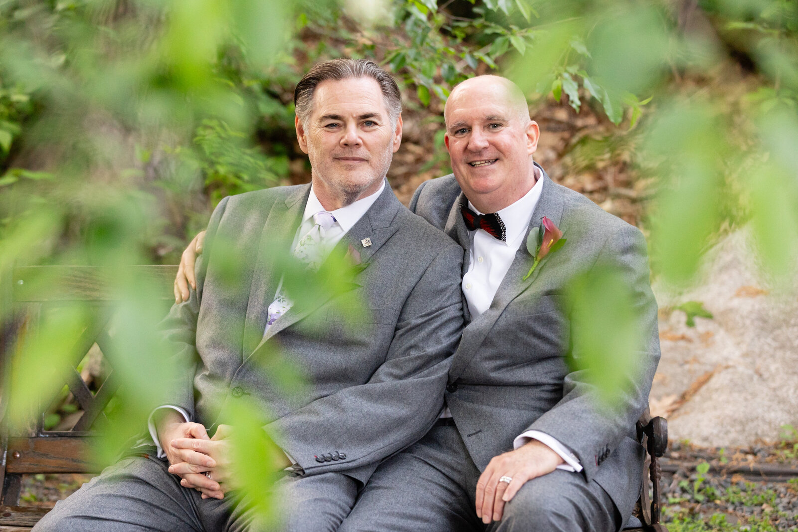 portrait of two grooms at Hammond Castle