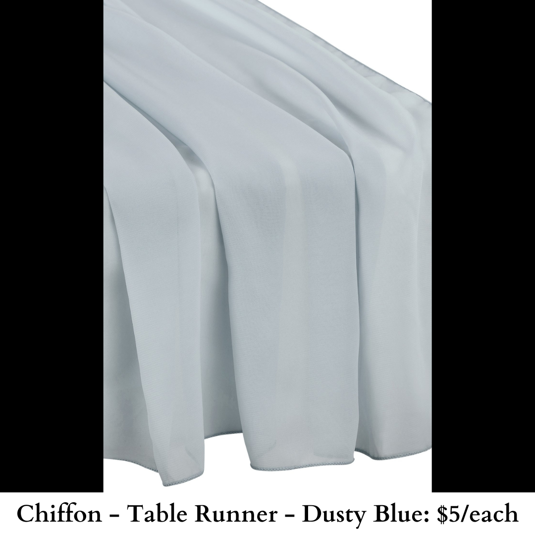 Chiffon-Table Runner-Dusty Blue-680