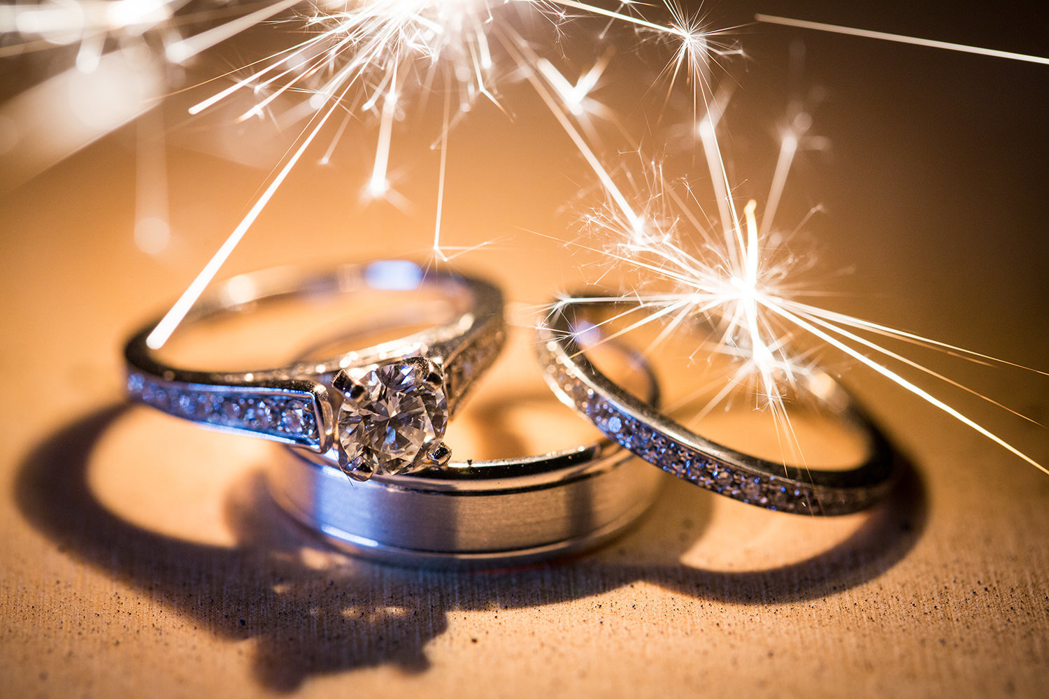 rings with sparklers at coronado community center