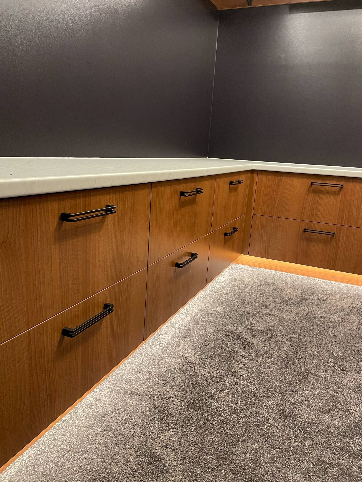 Finished custom laundry cabinetry by AR Construction in Warrnambool