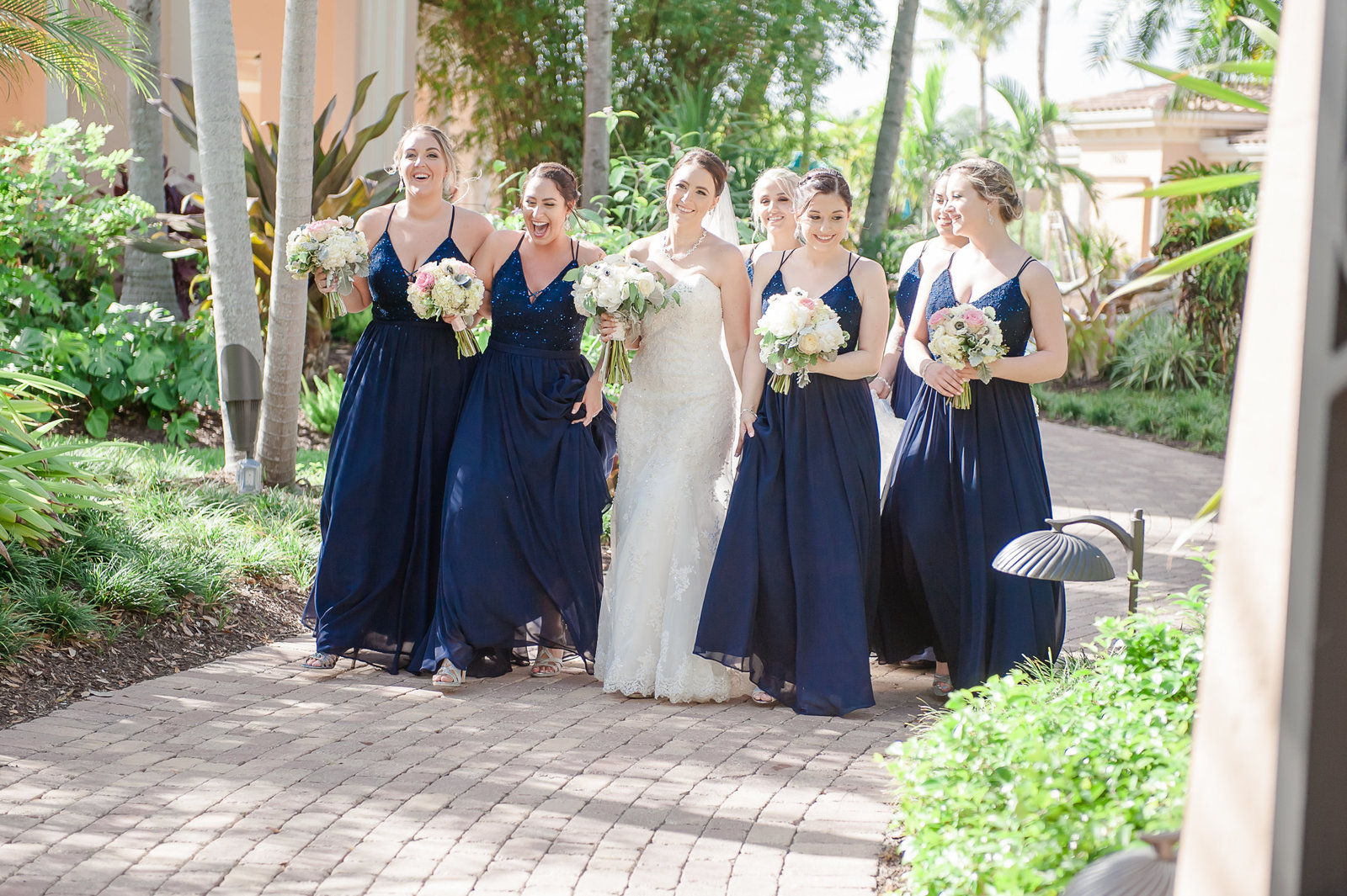 Bride and Bridesmaids - Country Club at Mirasol Wedding - Palm Beach Wedding Photography by Palm Beach Photography, Inc.