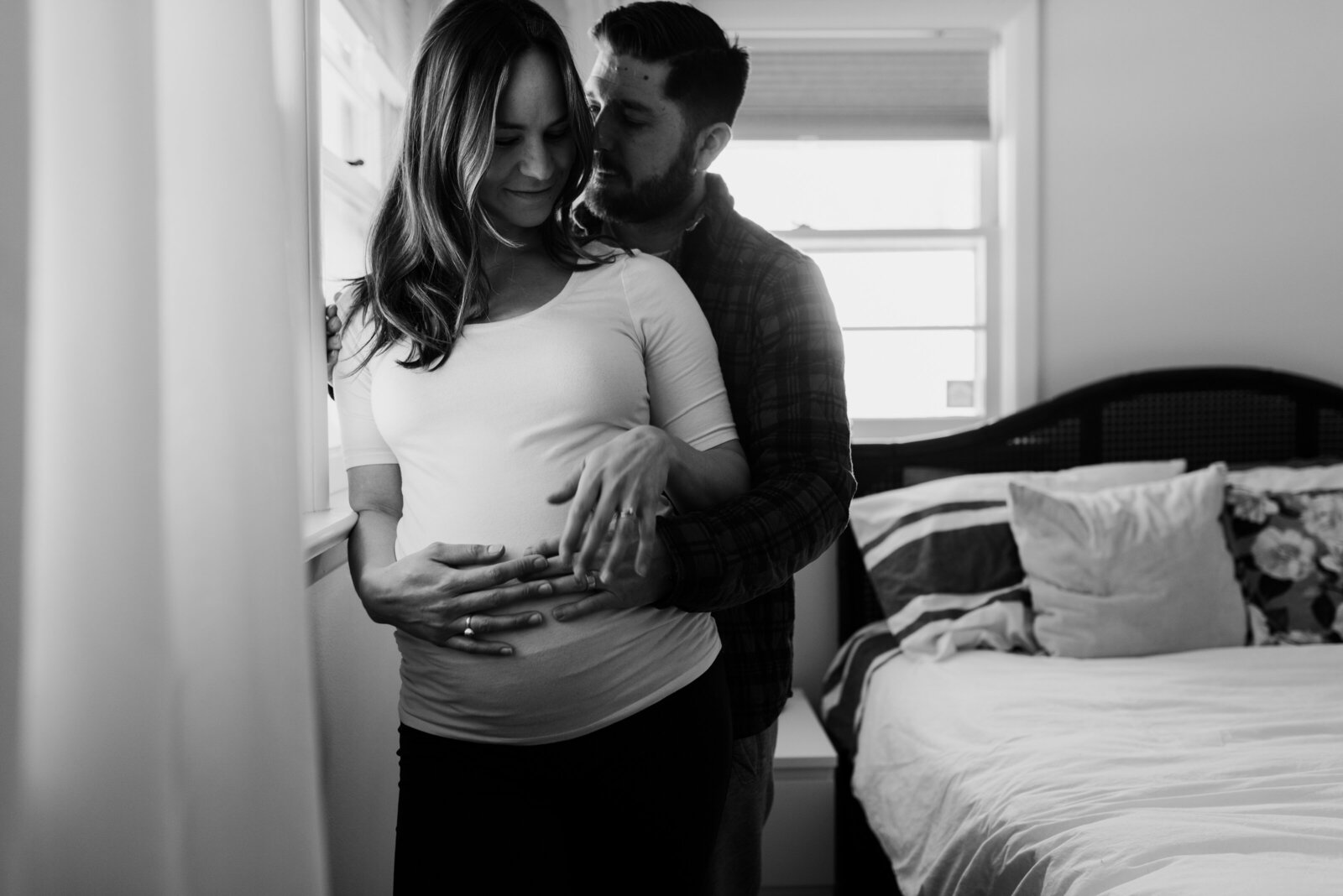 Indianapolis In Home Modern Maternity Session - Pelsue-16