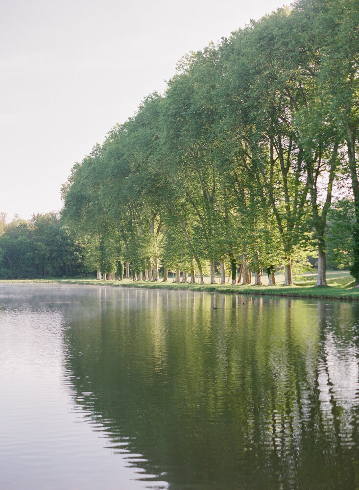 Large lake with trees lining the outskirts