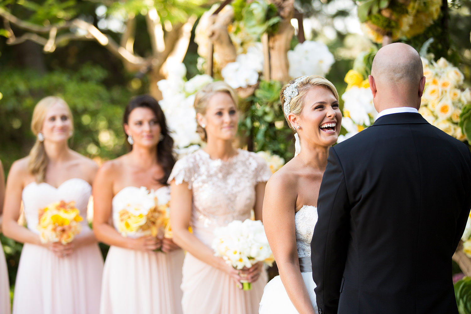 Laughter during the wedding vows is one of our favorite moments
