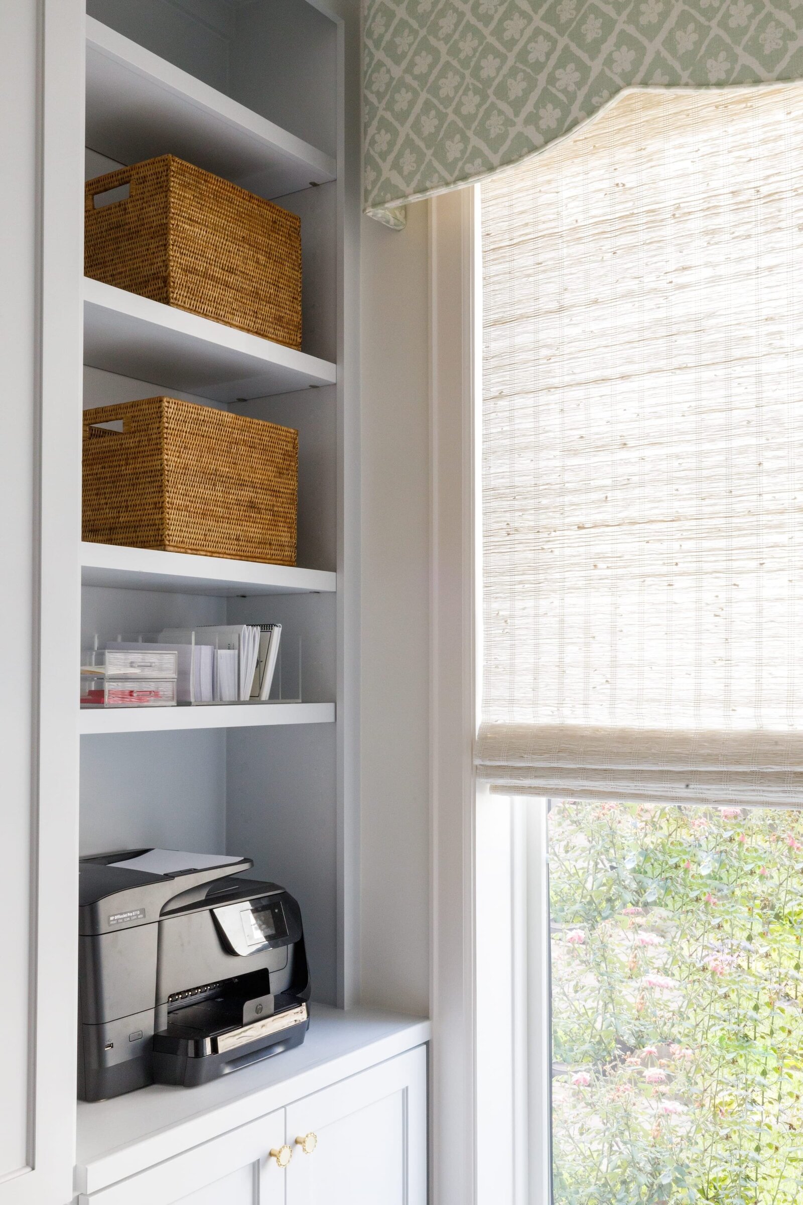 vision and hammer office shelves with printer
